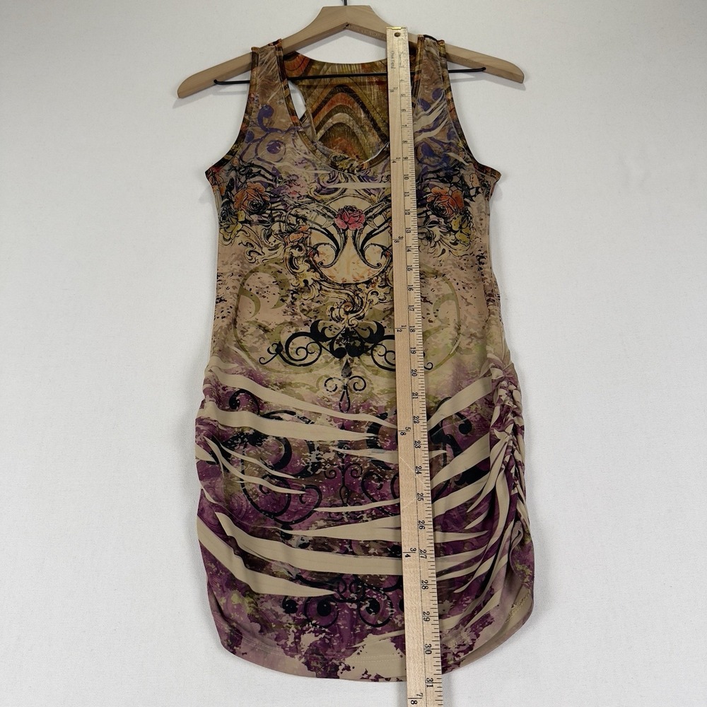 Vtg Y2K Body Central Top Womens M Rose Graphic Fairy Grunge Rock Dark Feminine - Picture 13 of 13